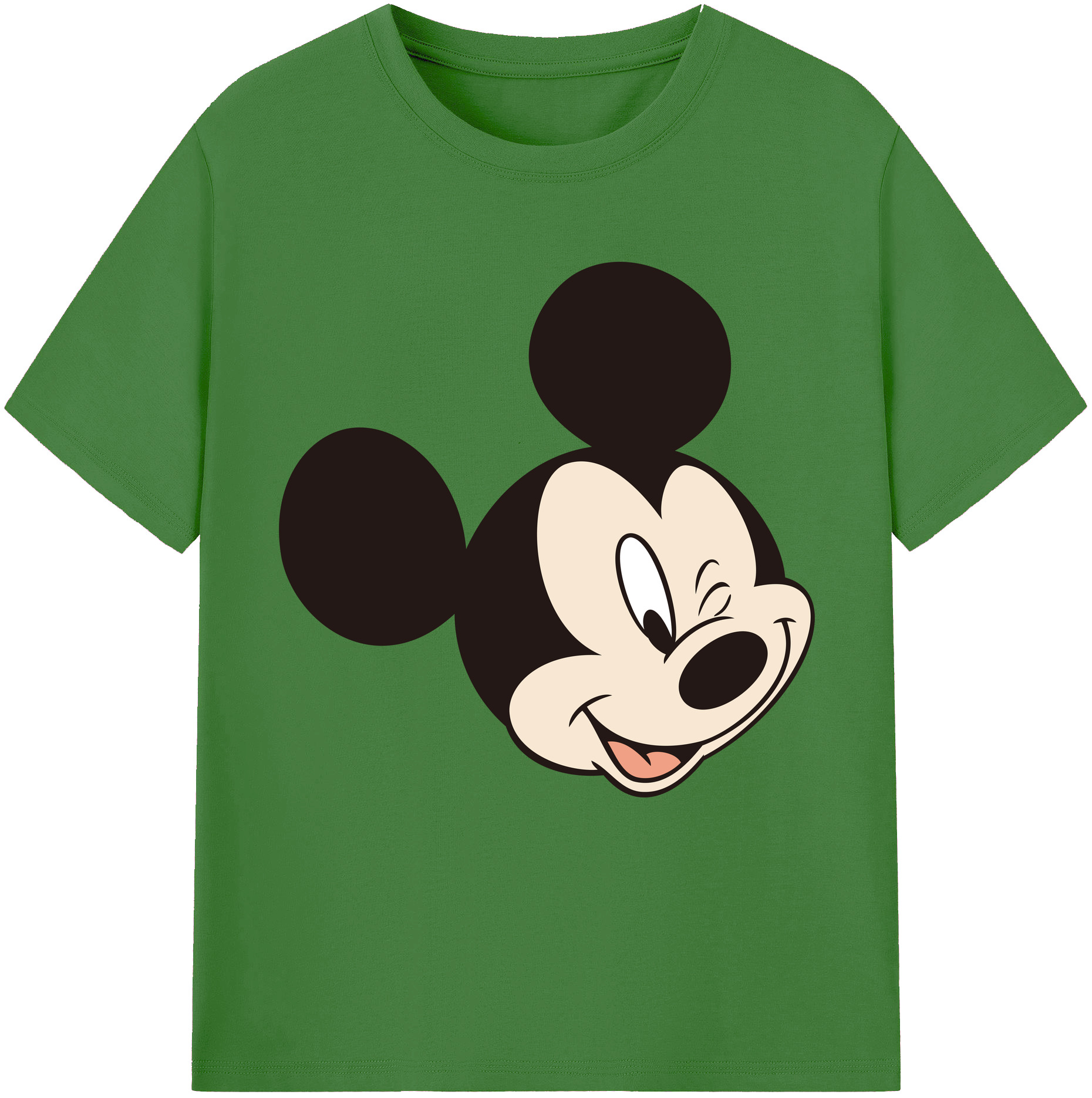 （画像用） ミッキーマウス Mickey Mouse レディースカジュアルプリントTシャツ（綿100％）